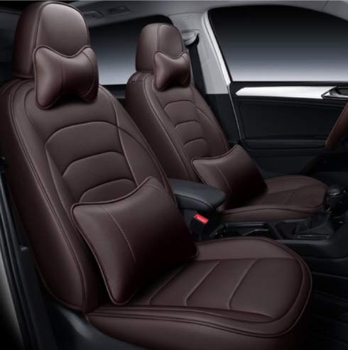 Hi Art Leatherette Custom Fit Front and Rear Car Seat Covers Compatible with Maruti Suzuki Swift (20052010), (Brown)
