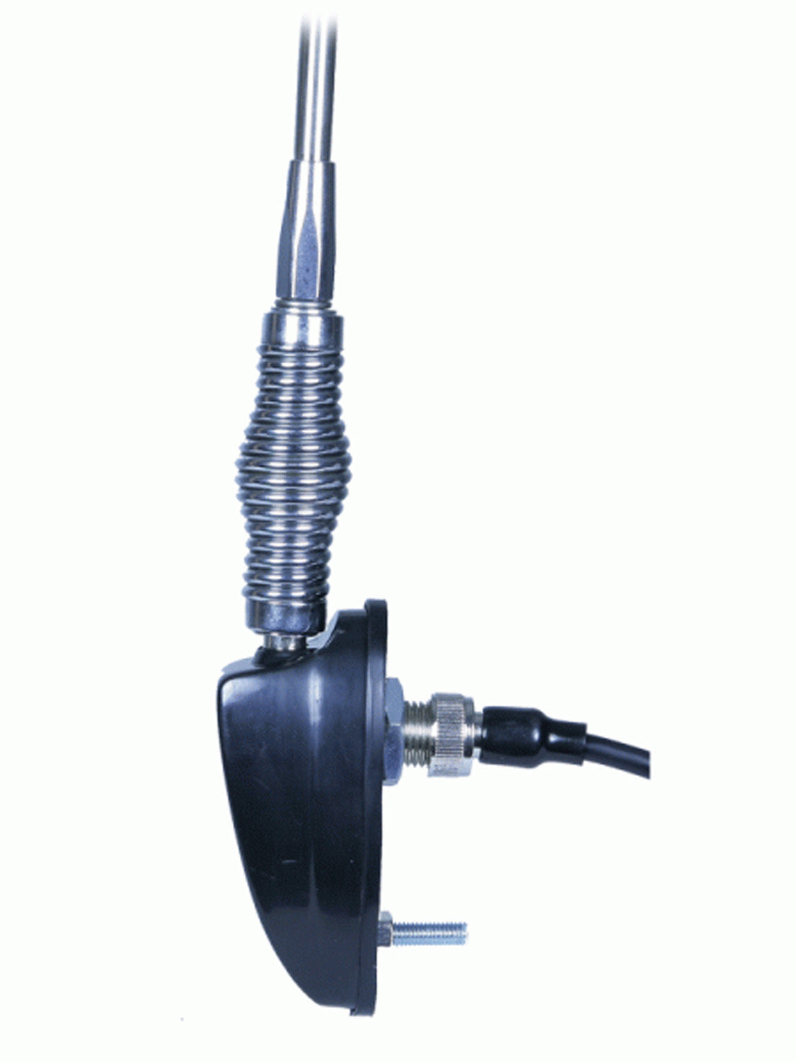 METRA  55 inch   3 SECTION SIDE MOUNT BLACK BASE AM/FM REPLACEMENT ANTENNA WITH SPRING