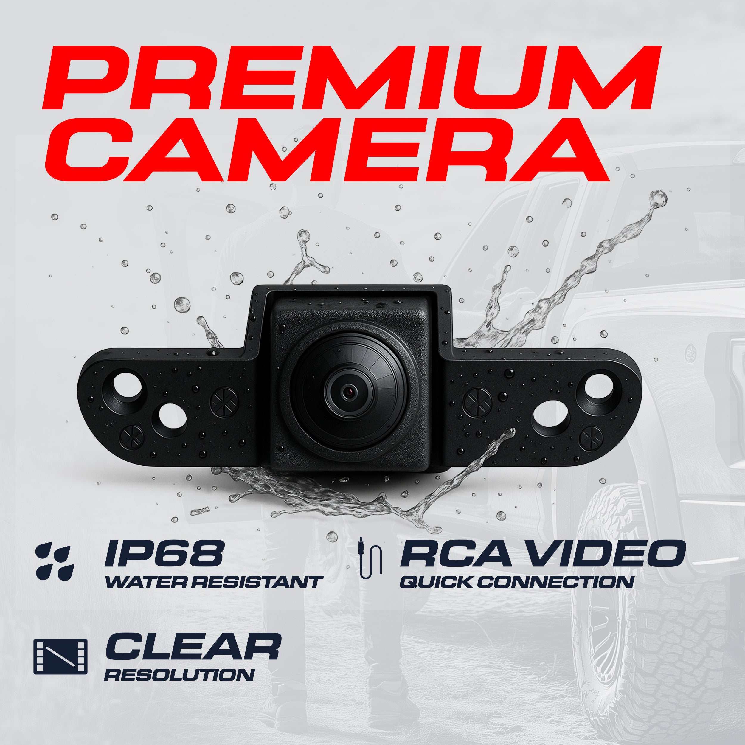 Chevrolet C/K 1500 (1988-2002) Black Replacement Tailgate Bezel with Backup Camera