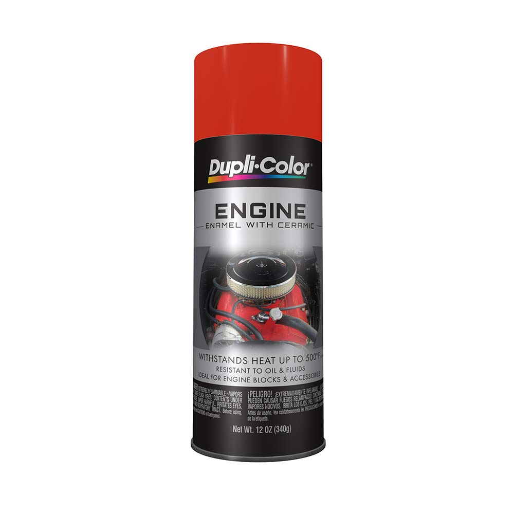 Dupli-Color De1652 Engine Enamel Spray Paint With Ceramic - Chrysler Hemi Orange - 12 Oz Aerosol Can