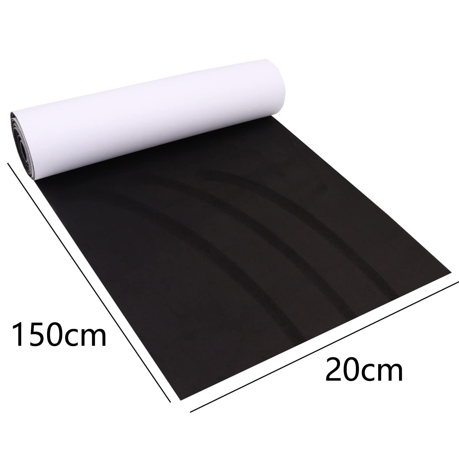 Y.A. Lotus Microfiber Fabric Self-Adhesive Suede Look, Stretch Film Fabric Perfect For Car Interior Decorate -7.87In X 59In, Bla