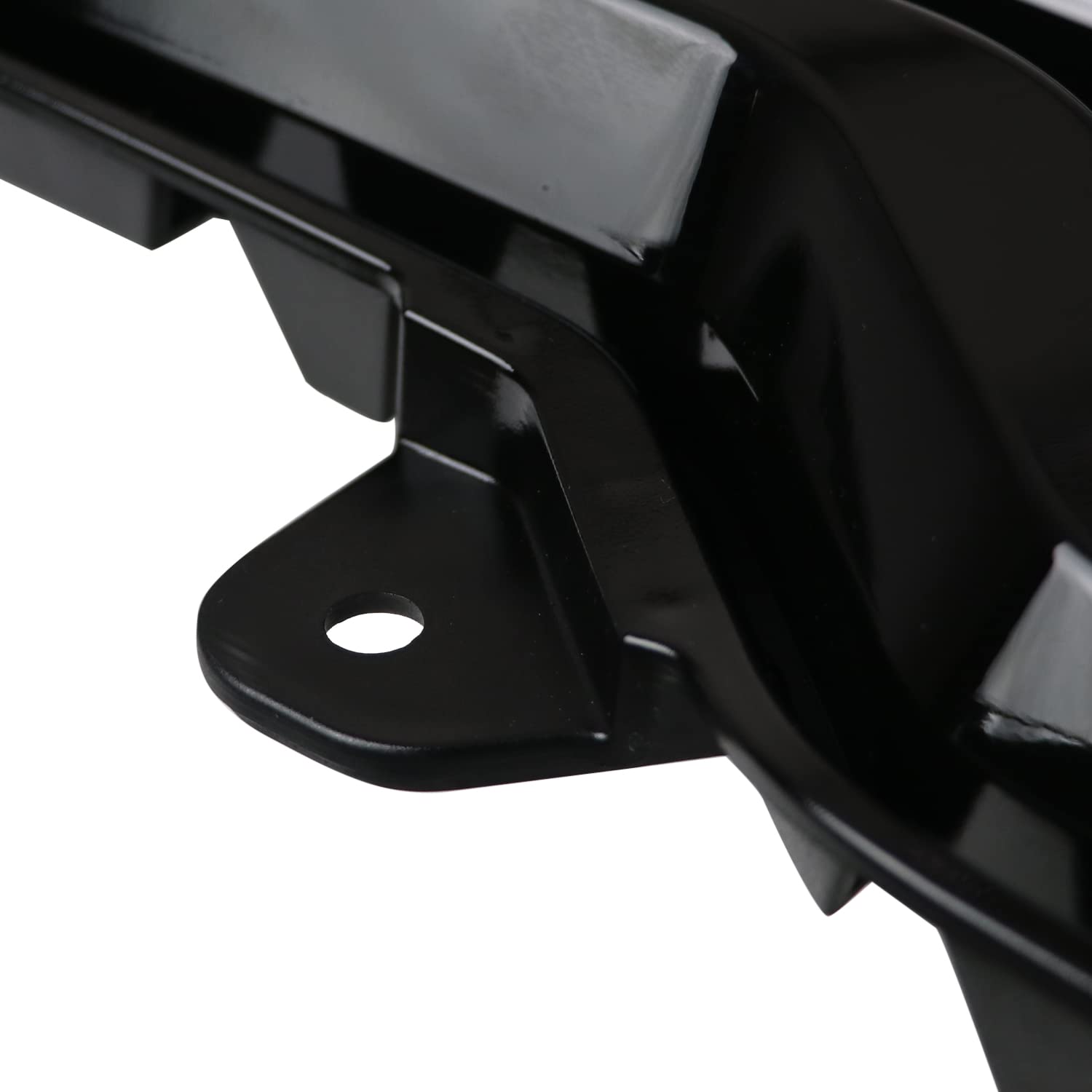 Spec-D Tuning Polished Black Denali Style Front Bumper Hood Upper Grille Compatible With 2019-2021 Gmc Sierra 1500