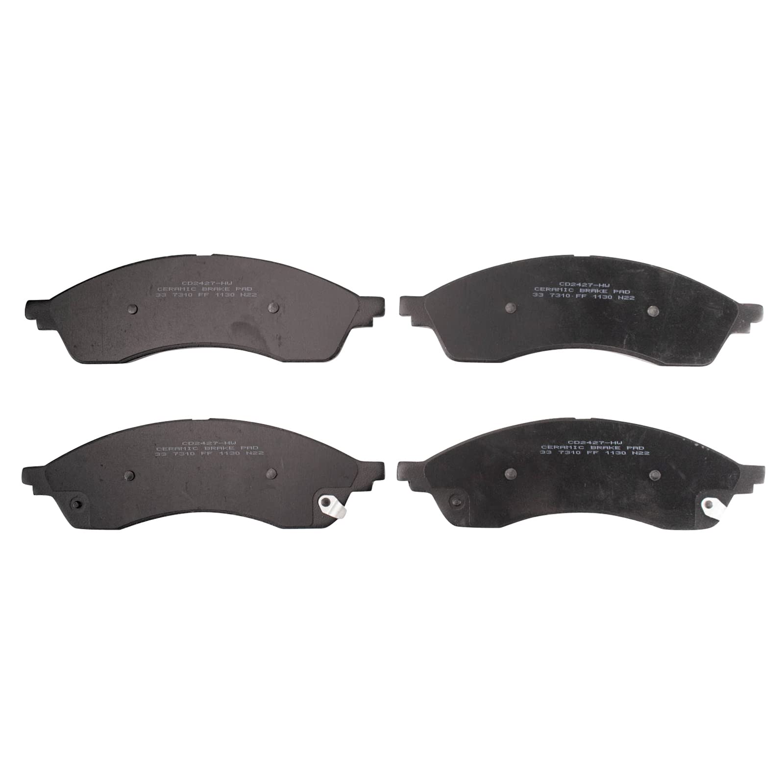 TRQ Front Brake Pads Ceramic Compatible with 2021-2022 Ford Edge Lincoln Nautilus