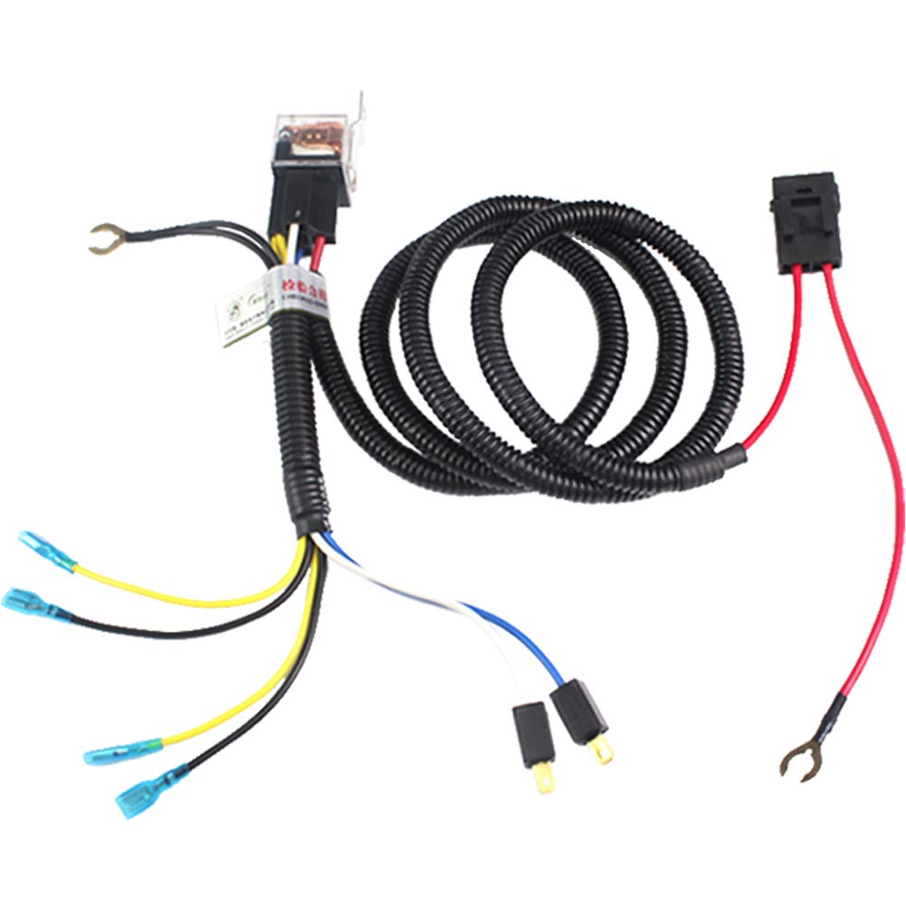 Farbin Horn Wiring Harness Relay Kit For Car Truck 80A 4Pin Spst Normally Open (Relay 4 Pin Double Horn Wiring Harness, 12V)
