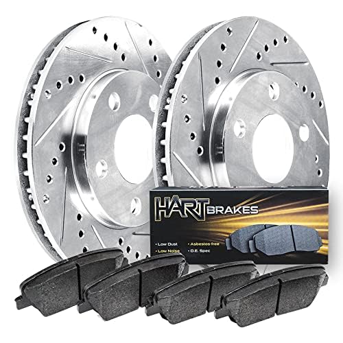 Hart Brakes Front Brakes And Rotors Kit |Front Brake Pads| Brake Rotors And Pads| Ceramic Brake Pads And Rotors - Phcf.61124.02