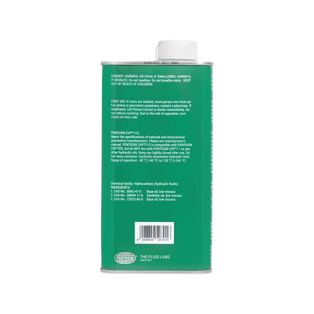 Pentosin CHF 11S Synthetic Hydraulic Fluid, 1 Liter - Multi-Compatible for Audi, BMW, Mercedes, Volkswagen, and More