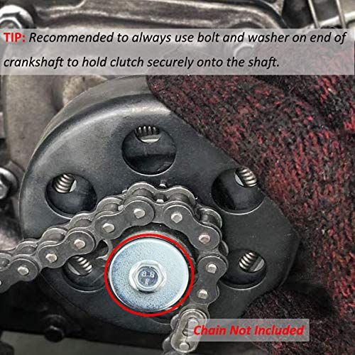 FDJ Mini Bike Clutch 5/8" 11 Tooth with Predator Engine Go Kart Kit, Bolt & Washers