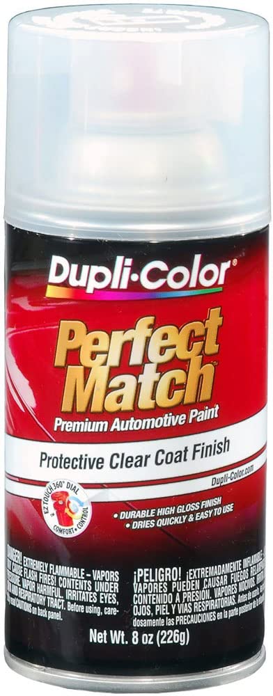 Dupli-Color Clear Perfect Match Automotive Top Coat - 8 Oz, Bundles With Prep Wipe (3 Items)