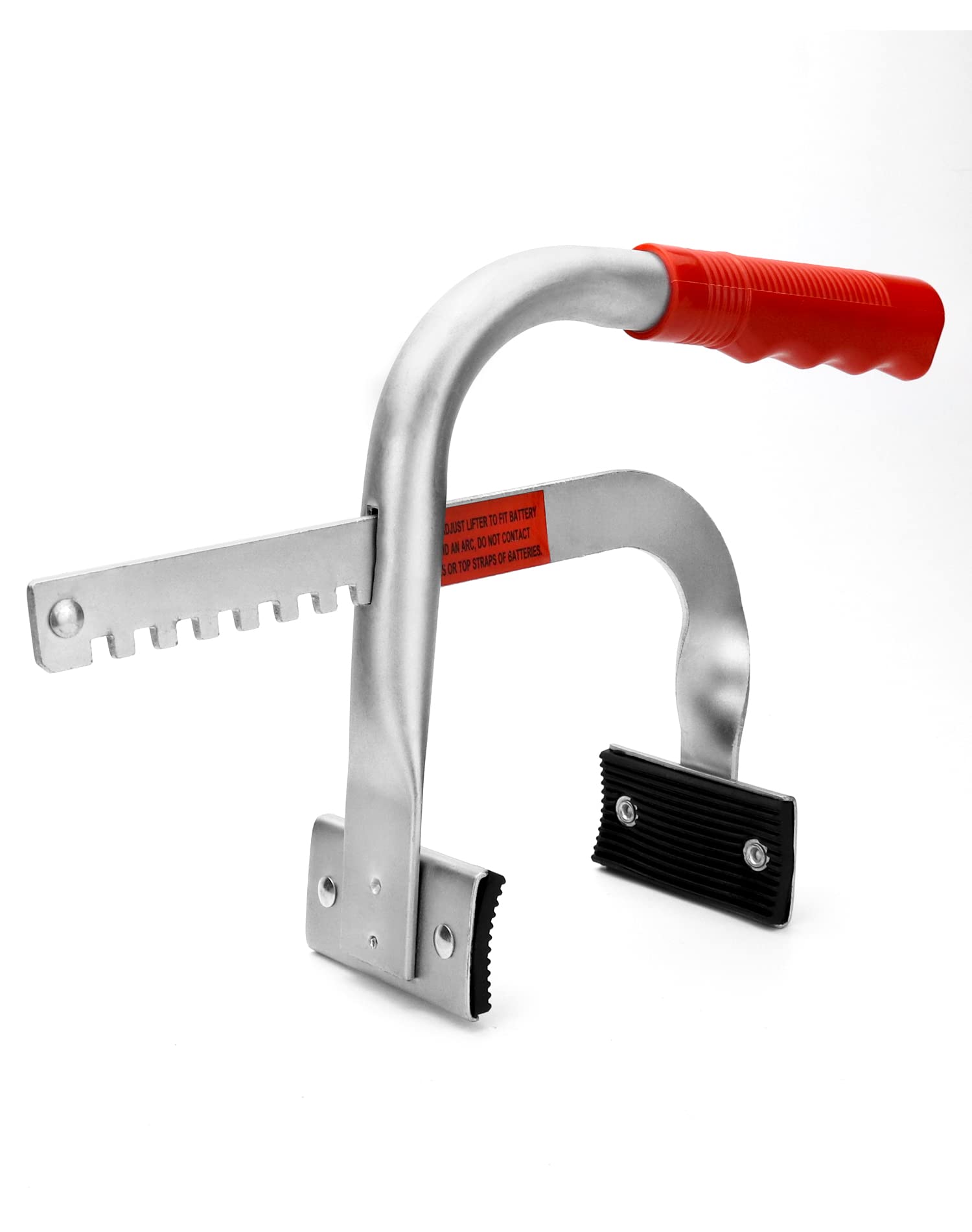 Qwork Battery Carrier, Battery Rack With Pads, Adjustable From 5'' To 7'', For Lifting And Carrying Batteries