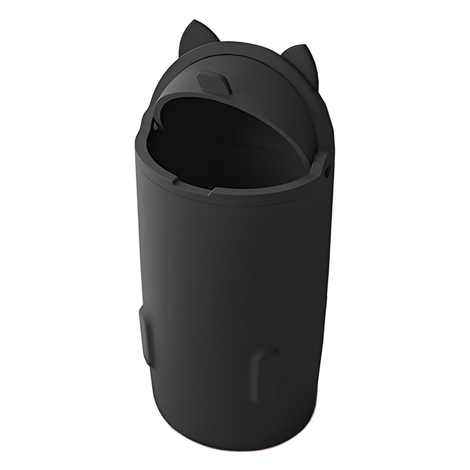 LoopTime Car Trash Can with Removable Lid,Portable Mini Cup Holder Automotive Trash Bin for Car,SUV & Truck,Multipurpose Small V