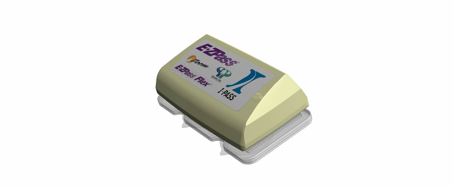 JL Safety EZ Pass-Mate Clear Holder for EZPass Flex & Standard - Durable Plastic, Patent Pending, Made in USA