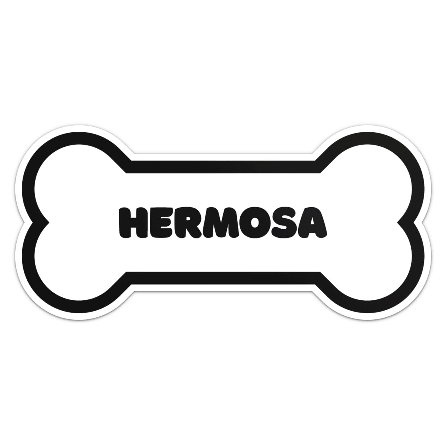 Hermosa Dog Name Sticker - Waterproof Vinyl Decal For Car Bumper, Laptop, Water Bottle, Wall, And Window, Size - 8'' Longer Side