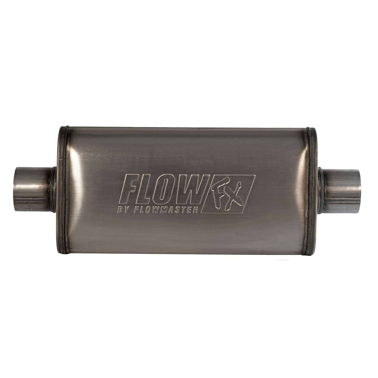 Flowmaster 71249 FlowFX Muffler - 3" Center Inlet/Outlet, Moderate Sound, 409 Stainless Steel, Silver