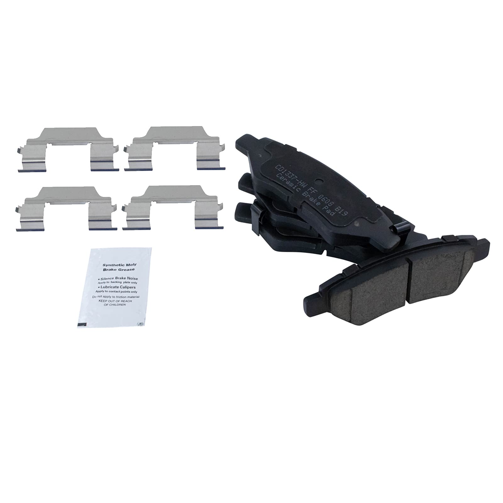 Trq Rear Brake Pad & Rotor Kit Brake Pads Brake Rotor Parking Brake Shoe Set Ceramic Compatible With 2010-2015 Chevrolet Camaro