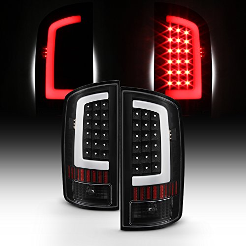 Akkon - For 03-06 Dodge Ram 1500 2500 3500 Led Drl Light Tube Black Tail Brake Light Lamp Assembly