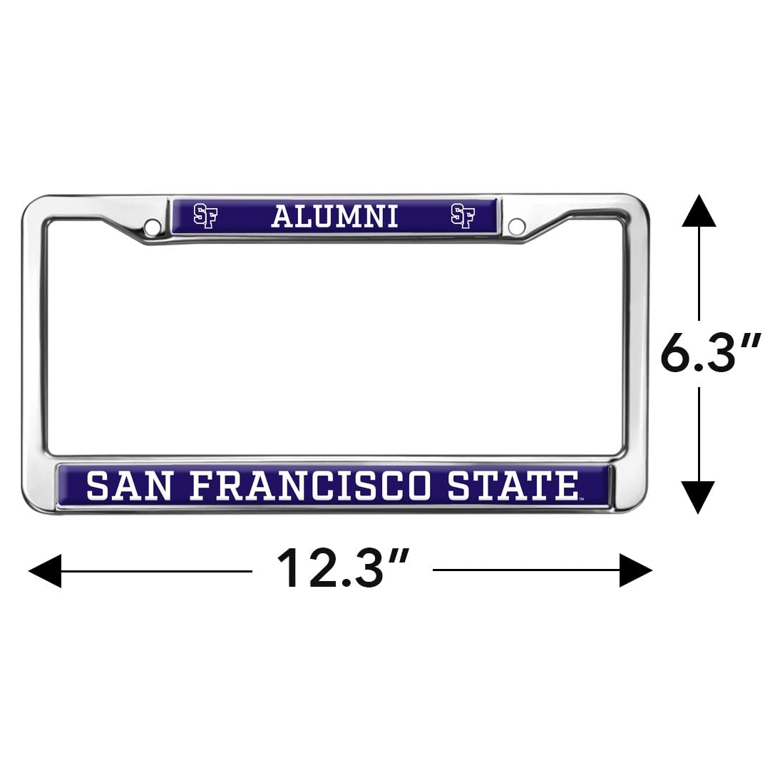 San Francisco State Alumni Logo Full Size Standard License Plate Metal Frame