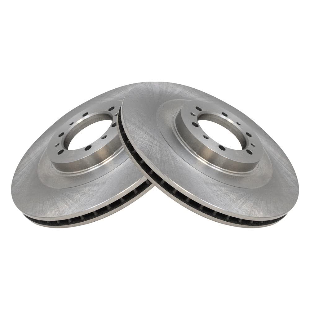 Trq Front Brake Rotors Set Vented Compatible With 2000-2004 Mitsubishi Montero Sport