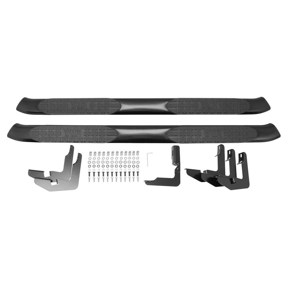 Westin 21-53255 Pro Traxx 5 Oval Nerf Bars Fits 2007-2021 Tundra Crewmax Black Pair