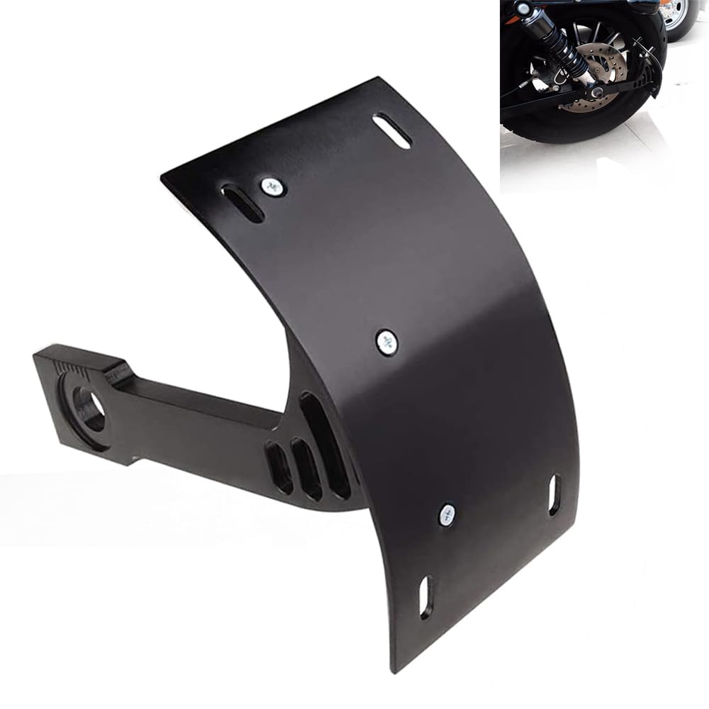 SUNPIE Motorcycle License Plate Bracket - Black Aluminum Side Mount, Mo-mount, Fits All Sport Bikes