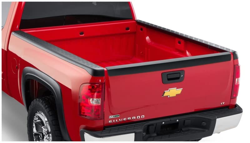 Bushwacker Ultimate Bedrail Caps - Factory W/O Stake Holes | 2-Piece Set, Black, Smooth Finish | 49517 | Fits 2007-2013 Chevrolet Silverado 1500 Fleetside; 07-14 Silverado 2500 Hd/3500 Hd W/ 6.6' Bed