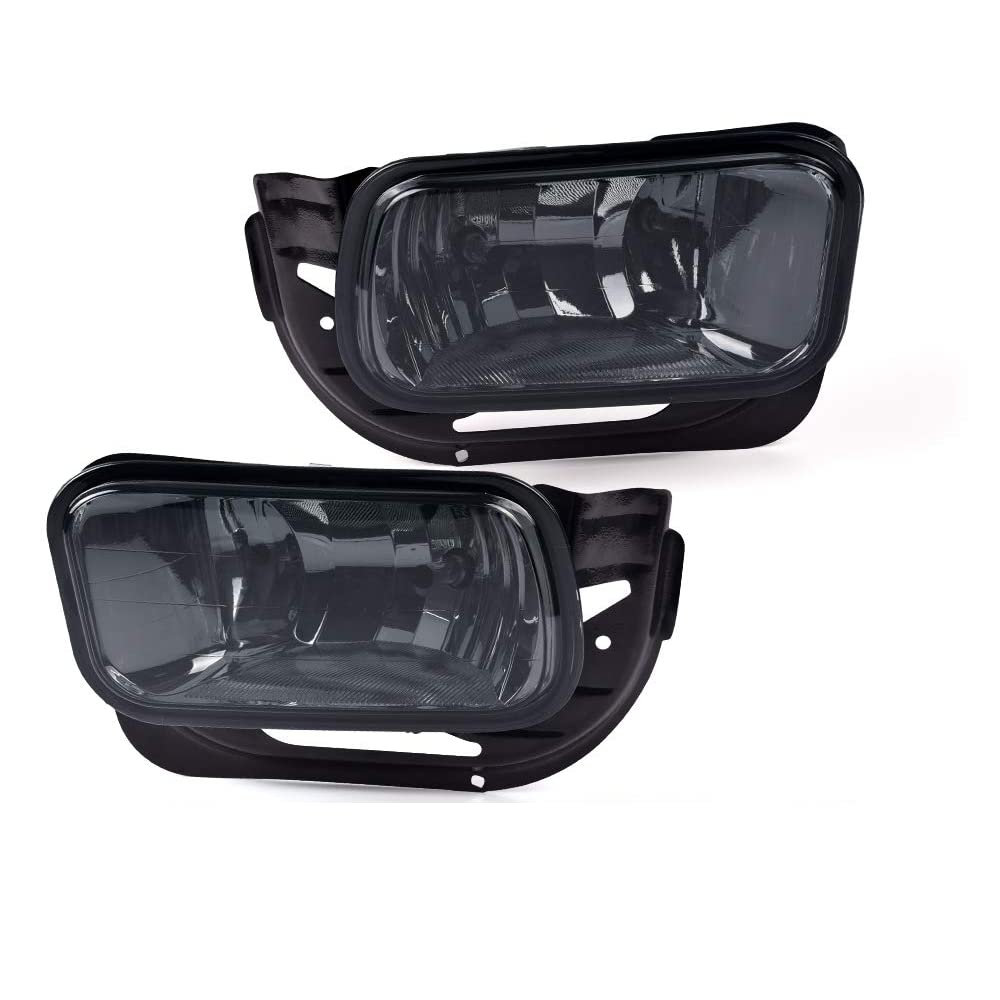G-PLUS Smoke Lens Front Bumper Fog Lights Assembly Compatible With Dodge Ram 1500 2009-2012/Ram 2500 3500 2010-2018 Driving Lamp