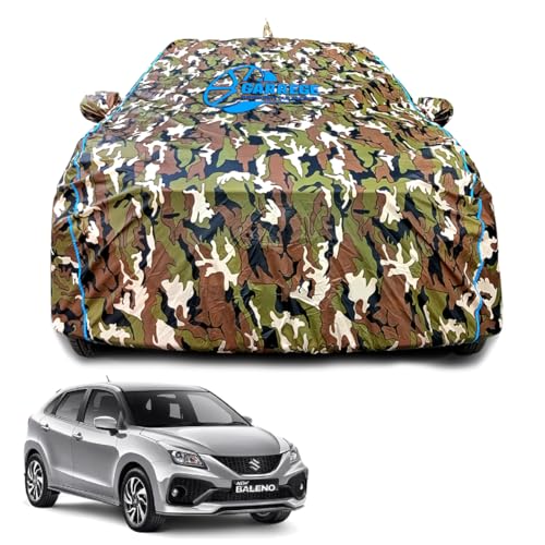 Garregewaterproof Car Body Cover For Maruti Baleno All Models With Mirror And Antenna Pocket And Soft Cotton Lining (Full Bottom