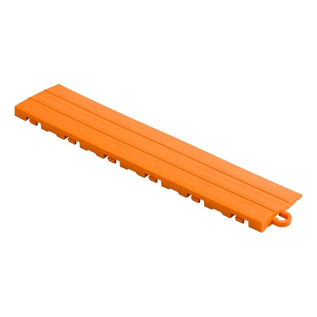 Speedway Diamond Pegged Edge for Interlocking Garage Floor Tiles, 12 x 2.75-Inch, Orange, 10 Piece Set