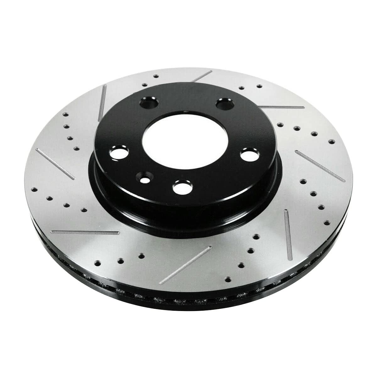 Autoshack Front Drilled And Slotted Brake Kit Rotors Black And Ceramic Pads Pair Of 2 Driver And Passenger Side Replacement For Chevrolet Cruze Limited 2011-2015 Cruze 2012-2017 Sonic Scd1522Pr65187Lr