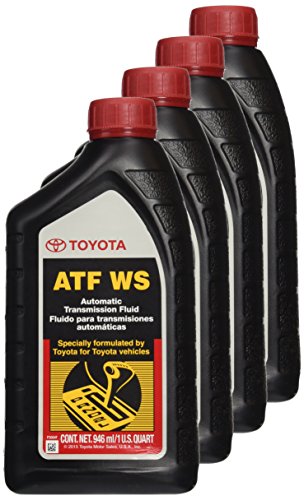 Toyota Automatic Transmission Fluid WS, Pack of 4, Mineral & Synthetic Oil, Model 00289-ATFWS, Black