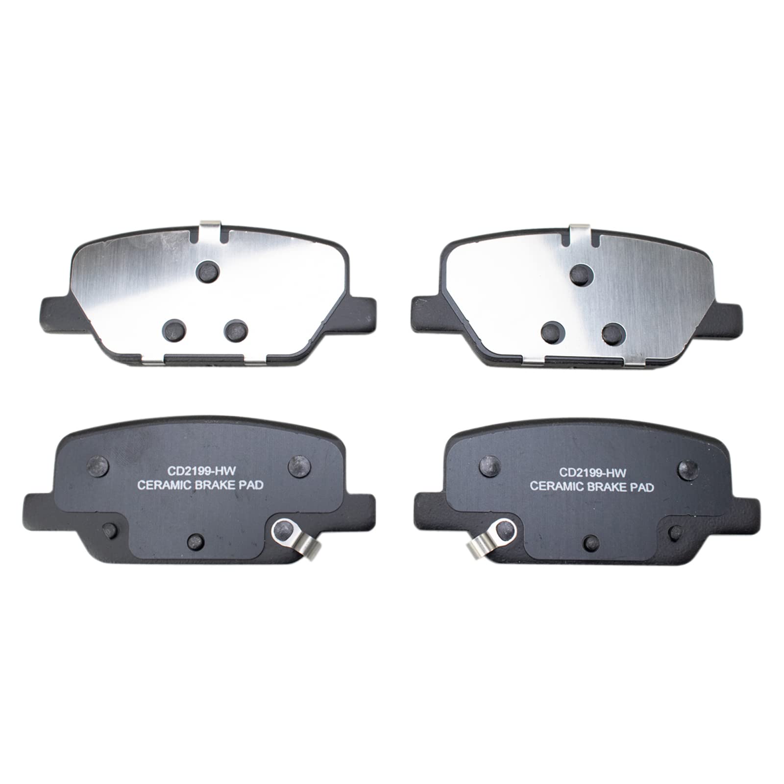 TRQ Rear Brake Pads Ceramic Compatible with 2020-2023 Hyundai Palisade 2019-2020 Santa Fe 2020-2022 Kia Telluride