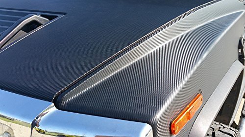 Vvivid Xpo Dry Deep Black 3D Carbon Fiber Vinyl Wrap Roll With Air Release Technology (100Ft X 5Ft (Bulk Wrap Kit))