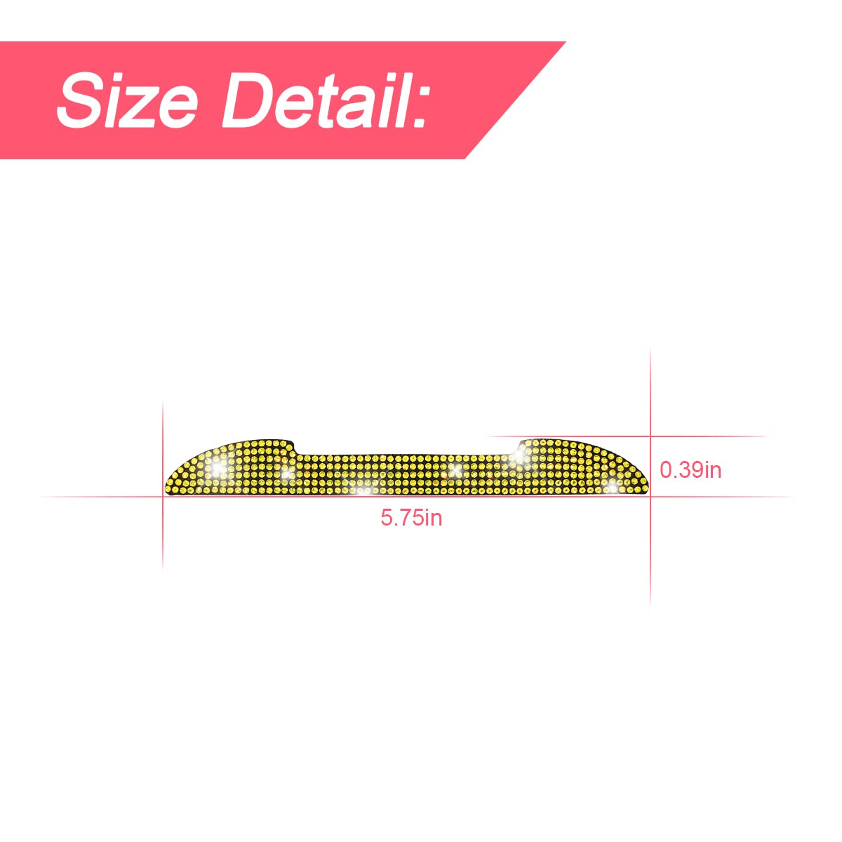 4Pcs Bling Car Rear View Mirror Anti-Scratch Stickers Protector, Rhinestone Auto Door Handle Edge Guards, Crystal Anti-Collision
