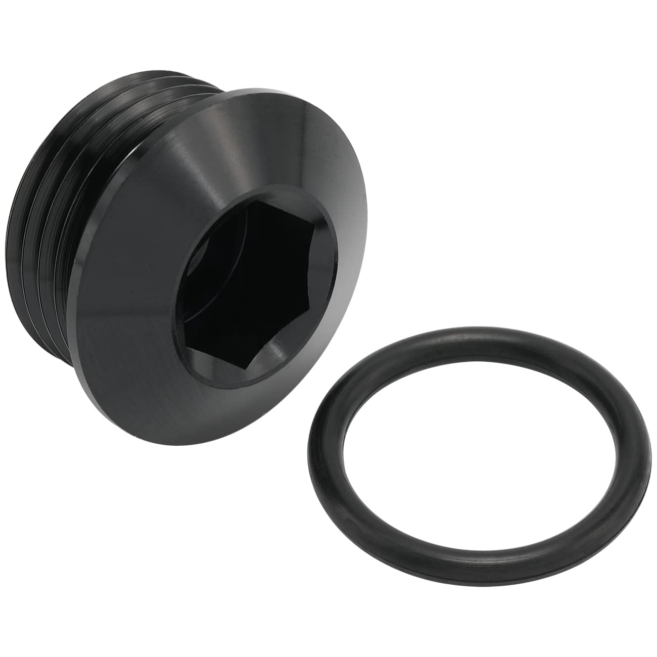 Podavelle 12An 12 Orb O-Ring Seal Boss Socket Port Plug Block Off Fitting Adapter Aluminum Black