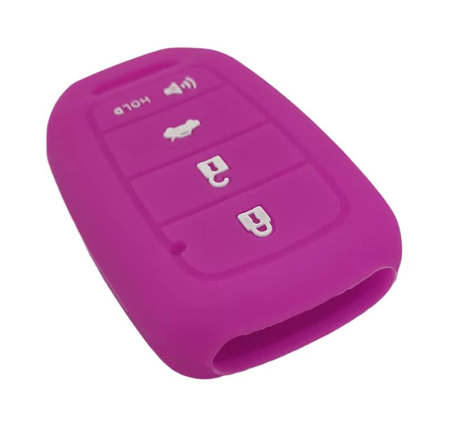 Reprotecting Silicone Rubber Key Fob Cover Compatible With 2013-2021 Honda Accord Cr-V Civic Crosstour Fit Mlbhlik6-1T Mlbhlik6-1Ta (Black Purple)