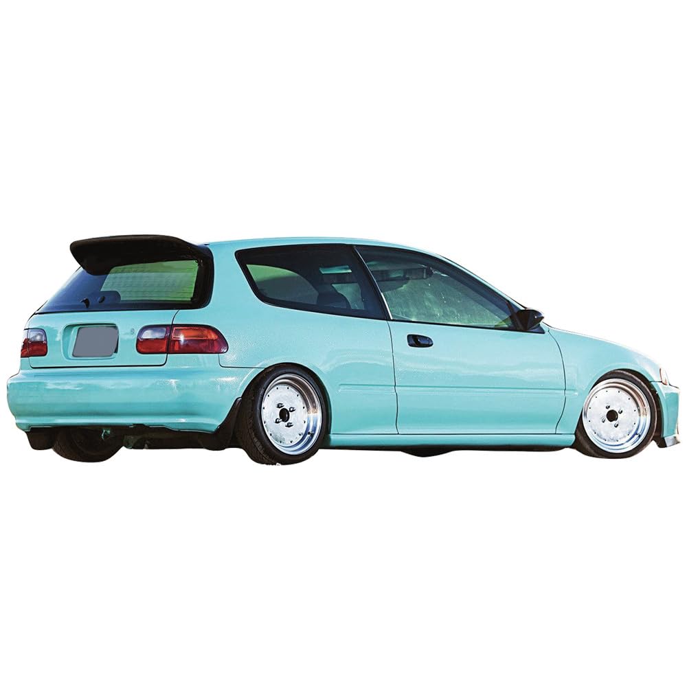 Pre-Painted Roof Spoiler Compatible With 1992-1995 Honda Civic, Duckbill Style Painted Matte Black Abs Rear Wind Spoiler Wing Available By Ikon Motorsports, 1993 1994