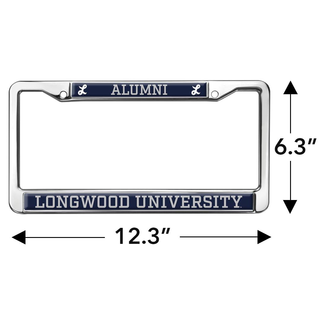 GRAPHICS & MORE Longwood University Alumni License Plate Frame - Metal, Full Size, Longwood Lancers Color