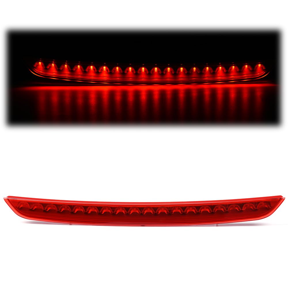 Cheda Third 3D Brake Lights, Compatible With 2006-2014 Audi Tt 8J, Red Lens Clear Housing Led Bar Tail Cargo Lamp