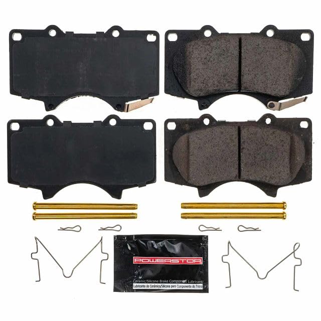Power Stop Z23-976 Front Z23 Sport Carbon Fiber Infused Ceramic Brake Pads With Hardware For Gx470, 4Runner, Fj Cruiser, Sequoia