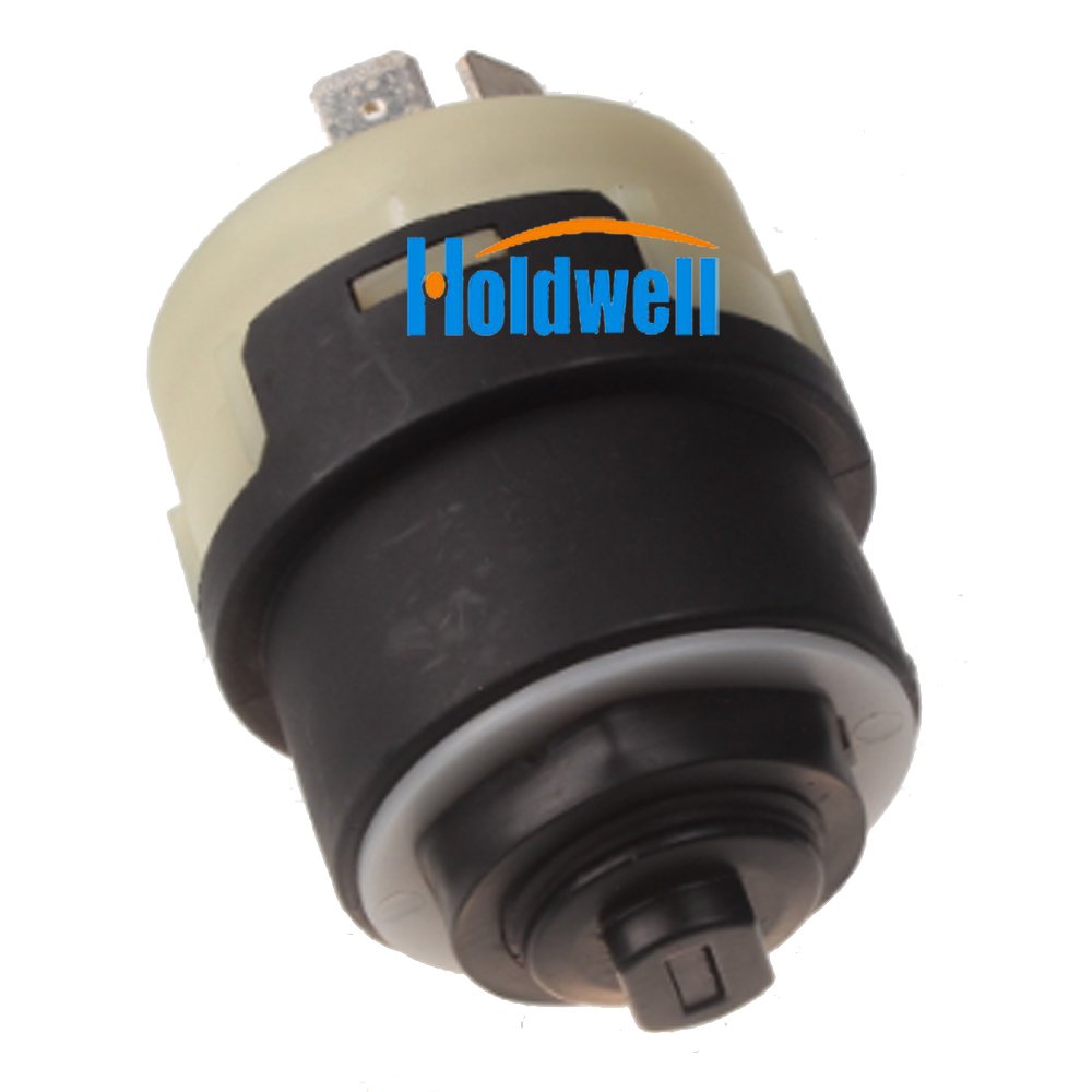 HOLDWELL Ignition Switch 701/80184 with 2 Keys, 9 Pins, Compatible with JCB, New Holland, NH, Case - Black