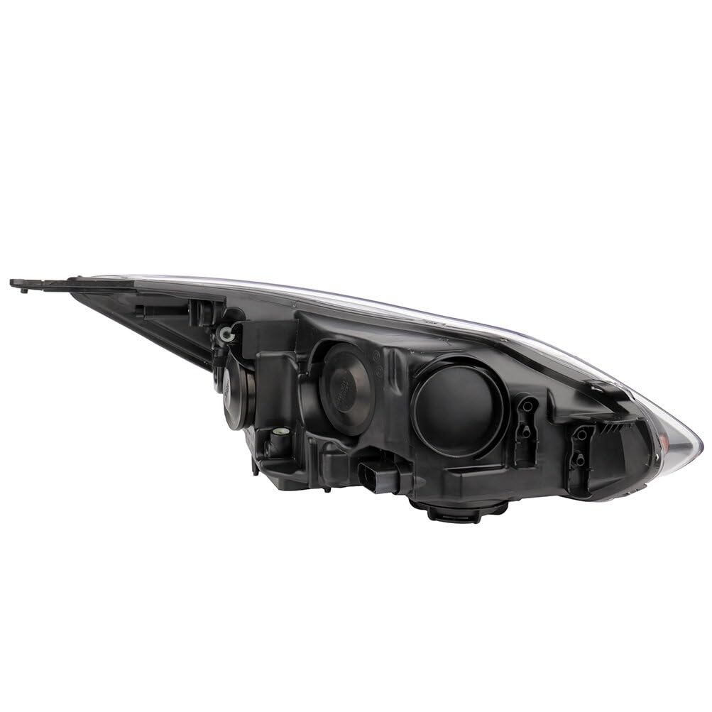 Scitoo Pair Headlight Assembly Fits For Ford For Focus 2012-2014 Headlights Black Housing Amber Reflector Clear Lens, Fo2502298 Bm5Z1300 (Bulbs Not Included)