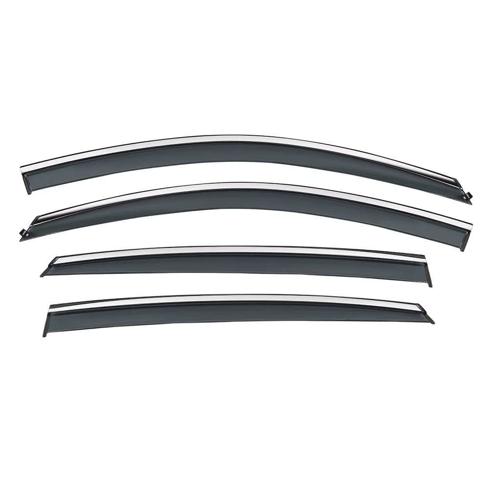 Vesul Tape On Window Deflector Rain Guard Compatible With Honda Accord 2018-2022 10Th Gen Lx Ex-L Sport Touring Vent Visor Shiel
