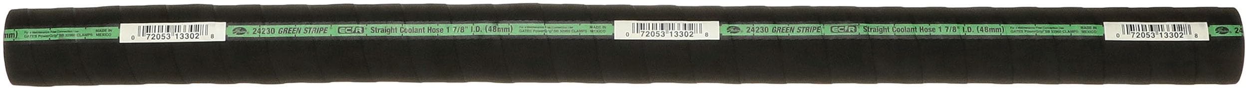 Gates 24230 Green Stripe 2-Ply Straight Coolant Hose-3 Length, Inner Diameter 1 7/8