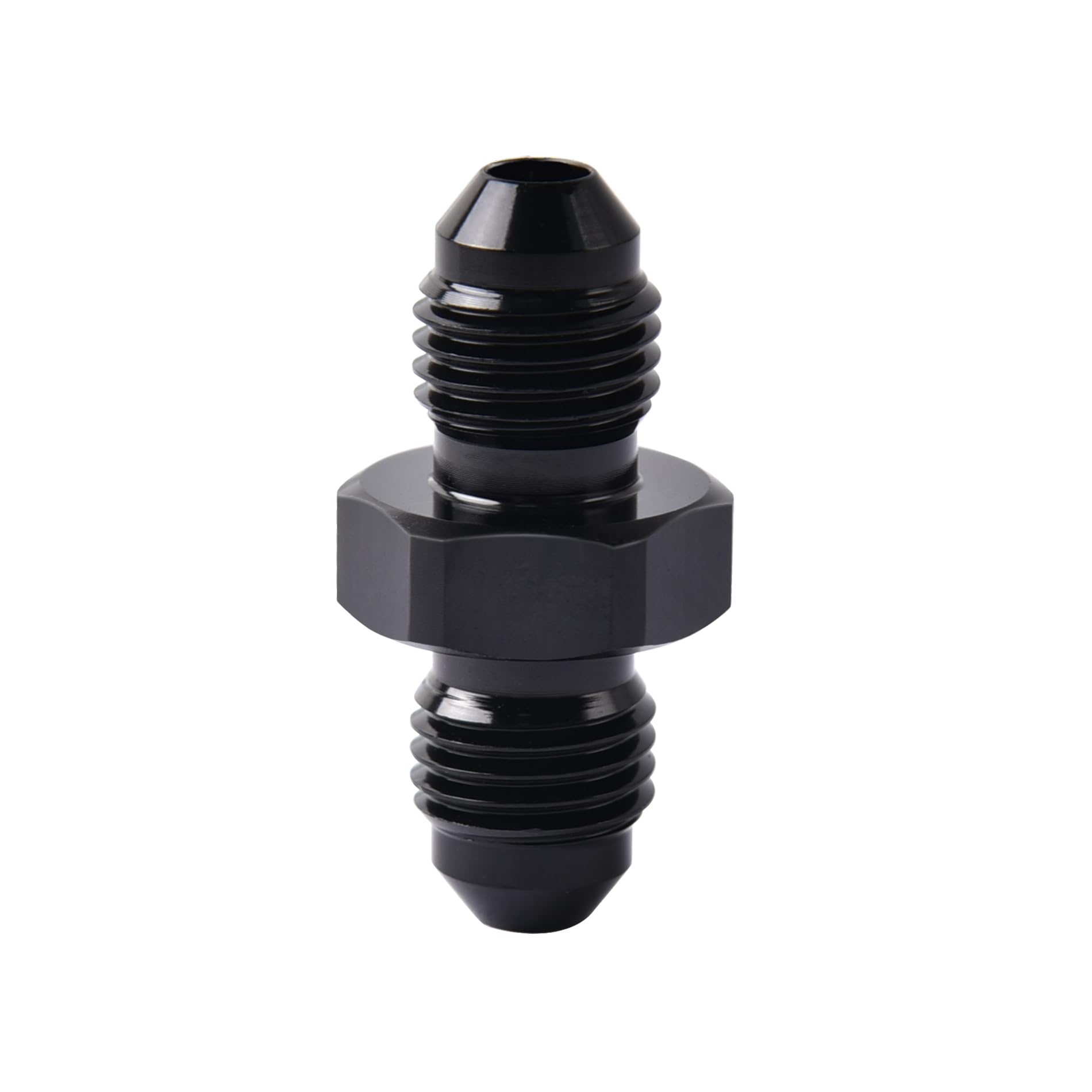 EVIL ENERGY 4AN Male to Male Flare Coupler Union Straight Fuel Hose Adapter Fitting Black