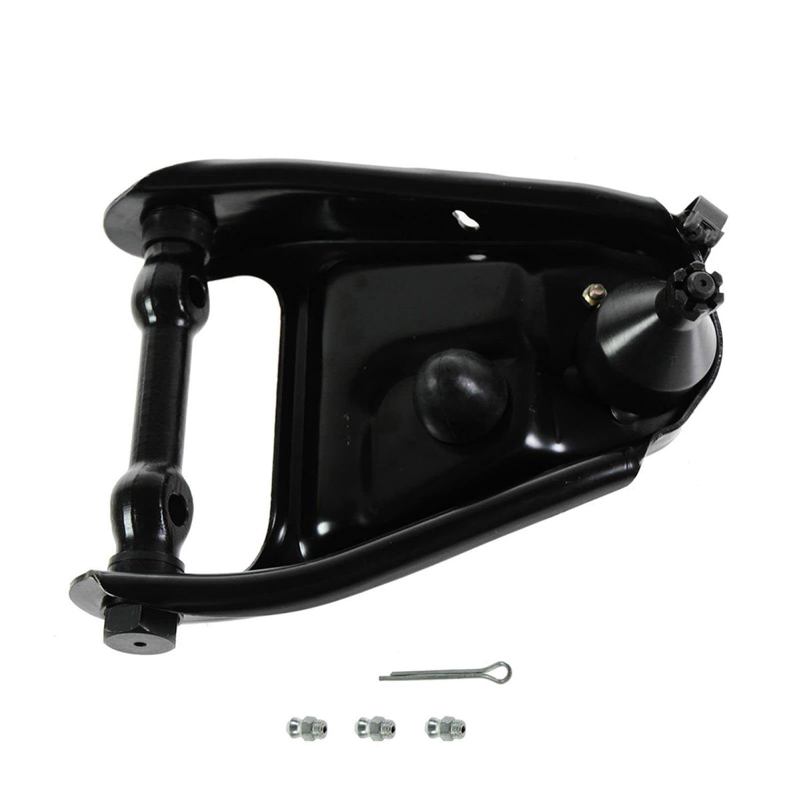 TRQ Front Upper & Lower Control Arm Set with Ball Joint, Alloy Steel, Compatible with 73-99 Chevrolet GMC, Black, Model PSA66464