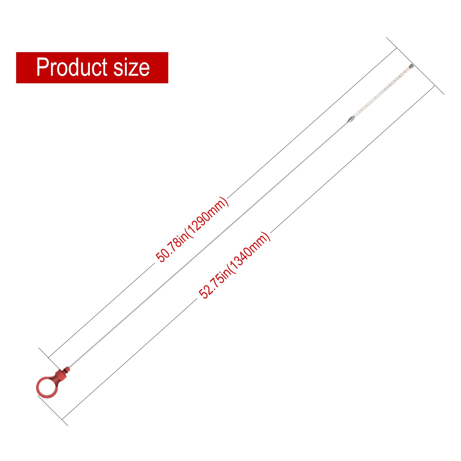3mirrors Transmission Dipstick for Dodge Chrysler Jeep Ram VW, Model 917-327, 917-327 Size, Compatible with 42RLE, NAG1, 62TE Automatic Trans
