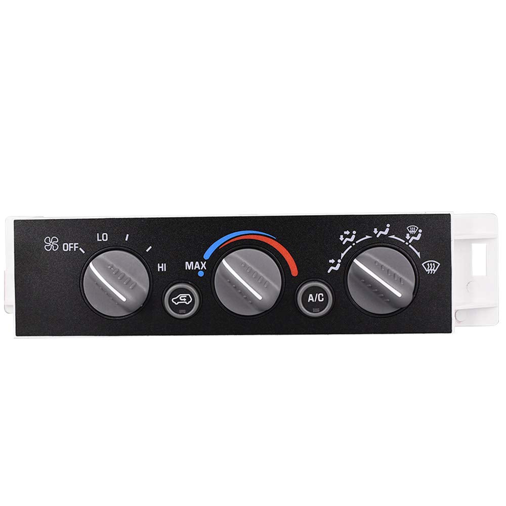 Heater A/C Control Switch Panel Module Without Rear Window Defogger Fits for 1996-2002 Chevy GMC Pickup Truck Replaces 9378815 5