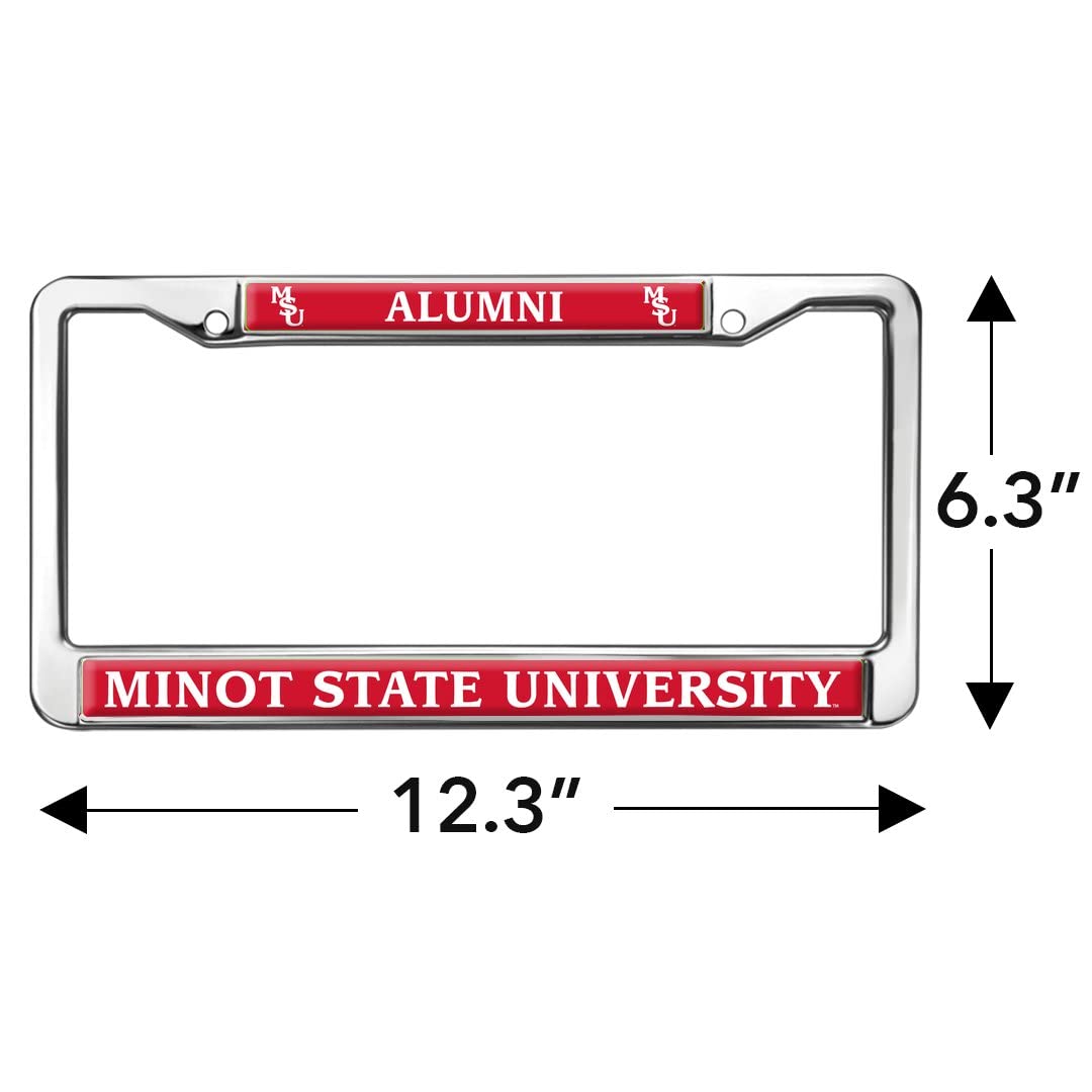 Minot State University Alumni Logo Full Size Standard License Plate Metal Frame