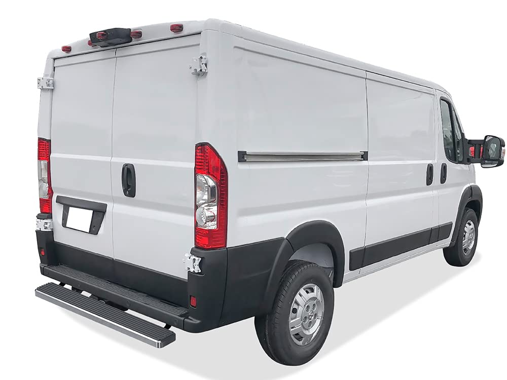 APS Rear Step Bar 5" Silver Aluminum for Ram Promaster 2014-2025 - Durable Nerf Bars Side Steps