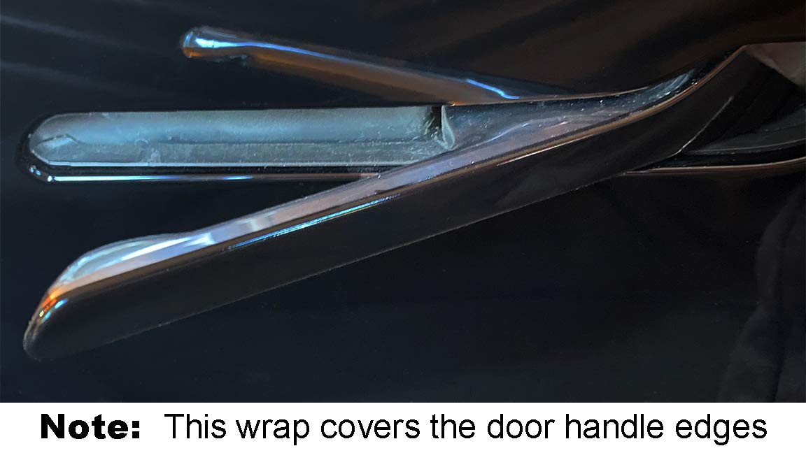 Custom Cut Graphics Full Door Handle Wrap For Tesla Model 3/Y (Solid Black/Gloss Black)