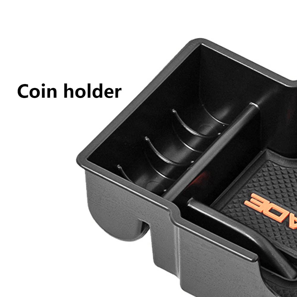 EDBETOS Center Console Organizer Tray for Jeep Renegade 2015-2022, Premium ABS Plastic, Orange Trim, Model 768008-Org